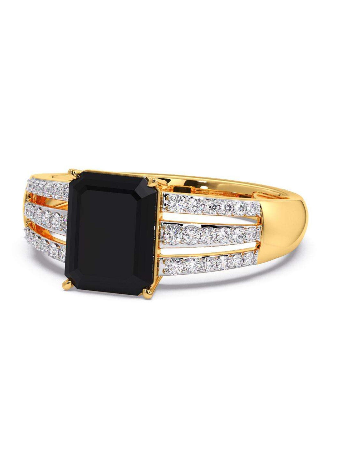 

CANDERE A KALYAN JEWELLERS COMPANY Men Diamond-Studded 18KT Gold Ring - 5.38 gm