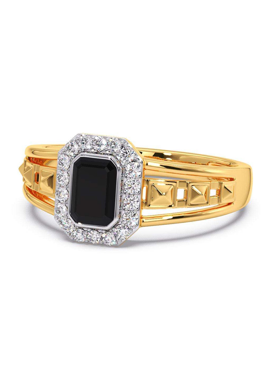 

CANDERE A KALYAN JEWELLERS COMPANY Men Diamond-Studded 18KT Gold Ring - 5.74 gm