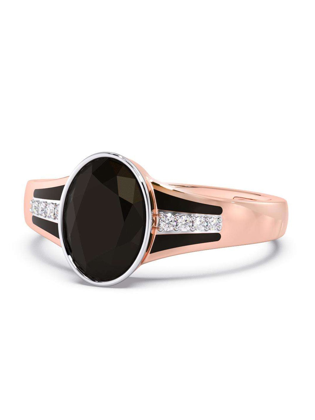 

CANDERE A KALYAN JEWELLERS COMPANY Men 14KT Rose Gold Diamond Ring - 4.13 g