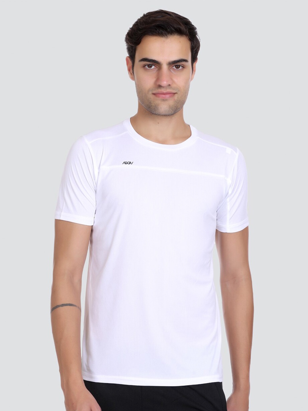 

AGON Round Neck Dri-Fit Sports T-shirt, White