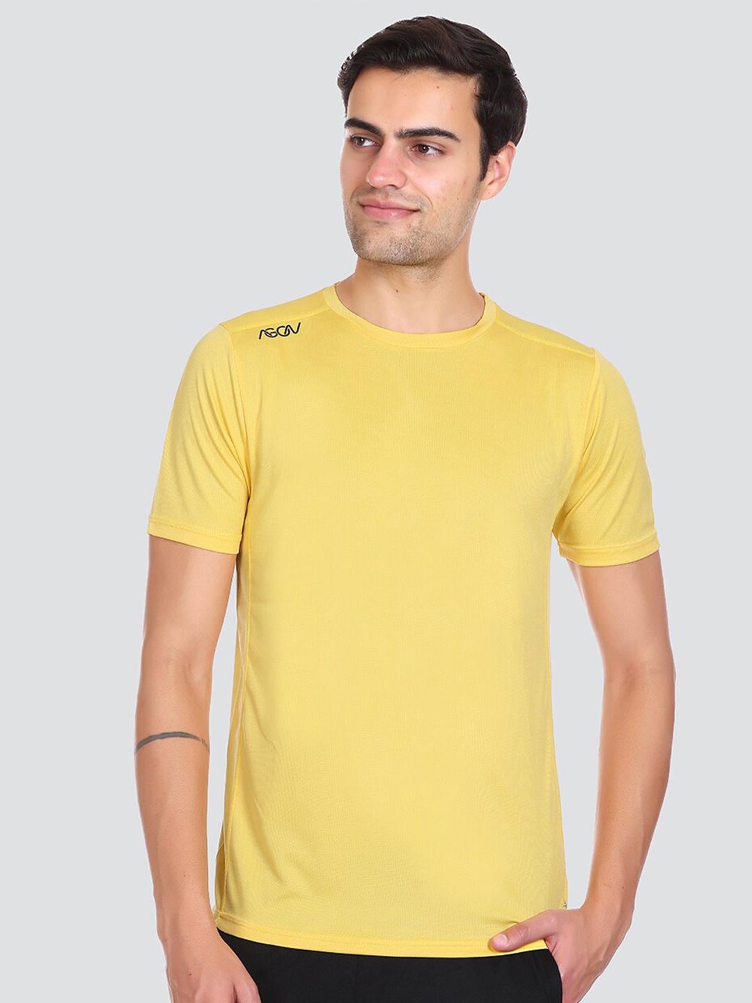 

AGON Round Neck Dri-Fit Sports T-shirt, Yellow