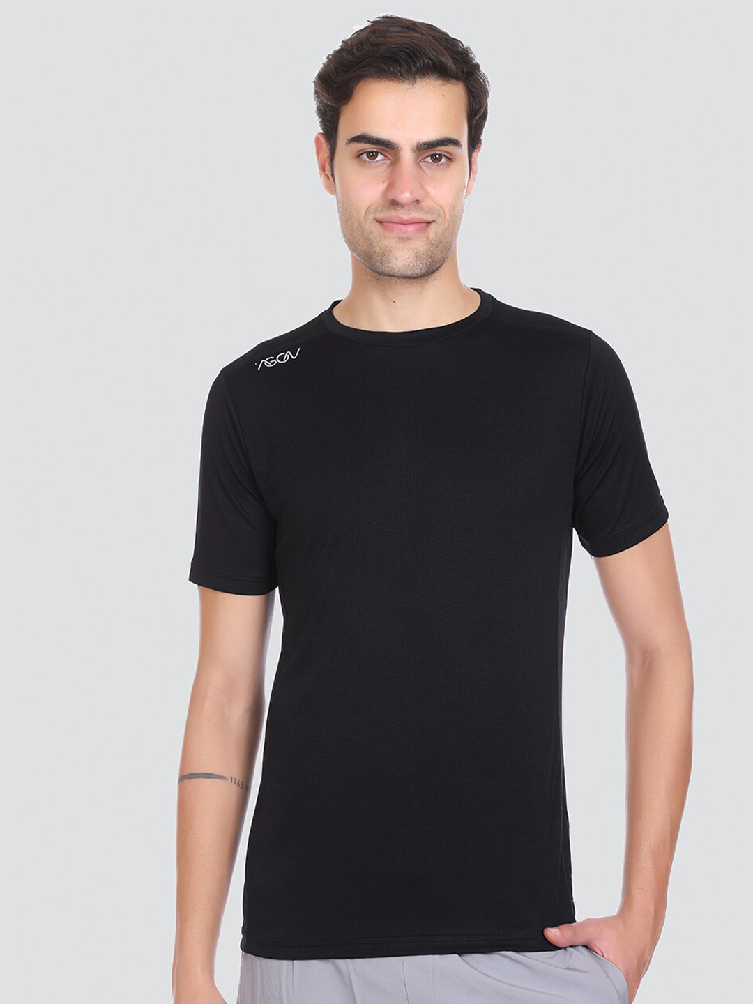 

AGON Round Neck Dri-Fit Sports T-shirt, Black