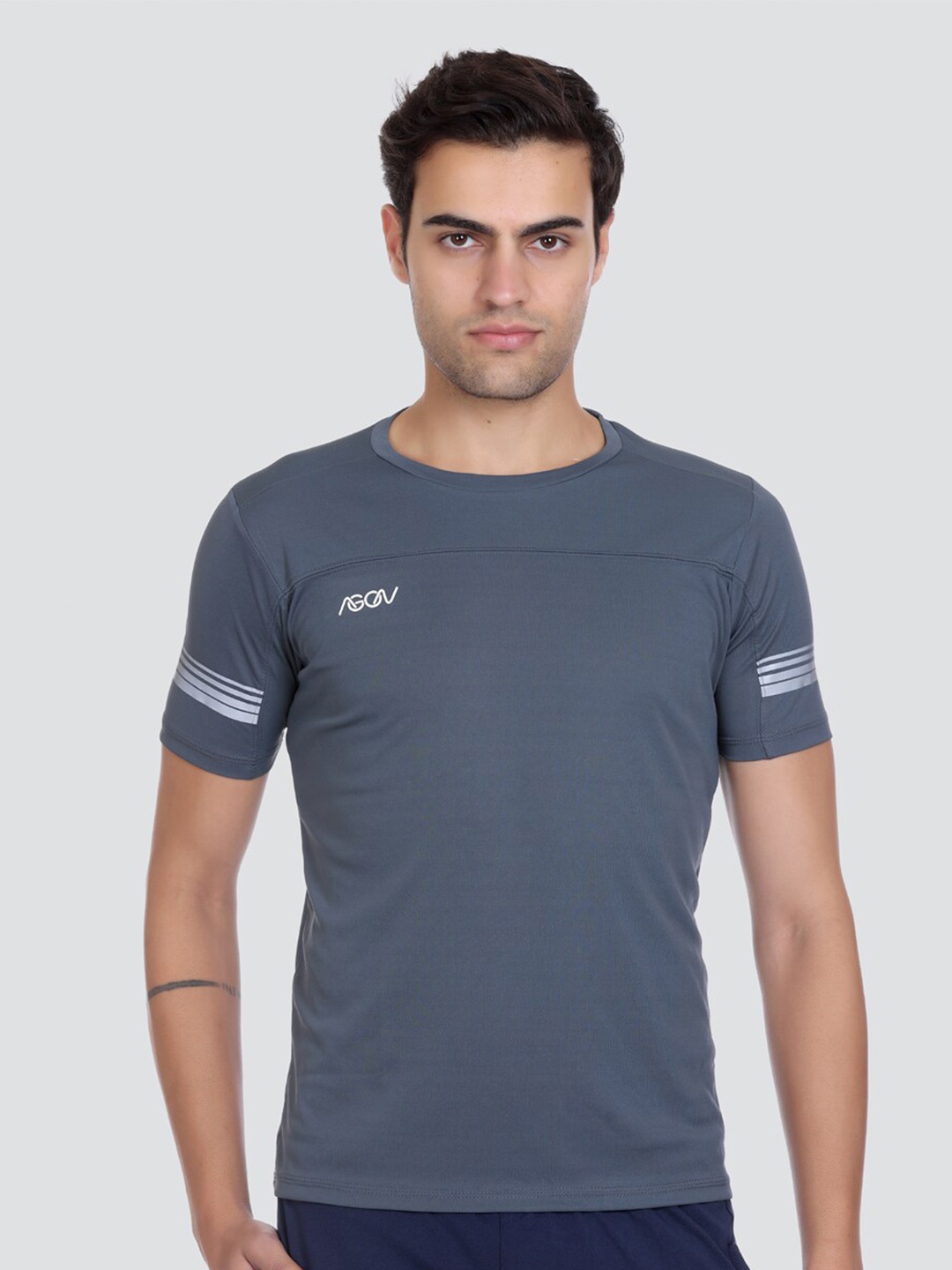 

AGON Round Neck Dri-Fit Sports T-shirt, Grey
