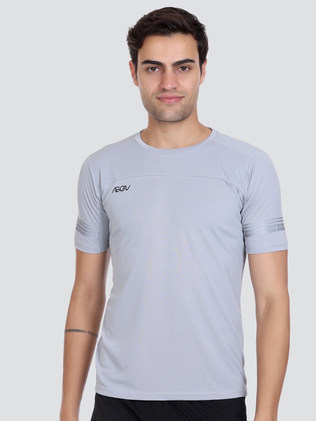 

AGON Round Neck Dri-Fit Sports T-shirt, Grey