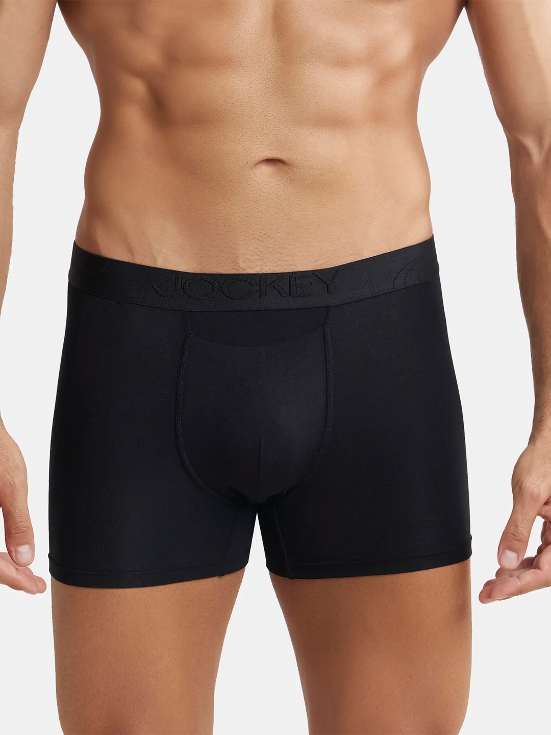 

Jockey Tencel Micro Modal Solid Boxer Brief with Internal Breathable Mesh-IC52, Black
