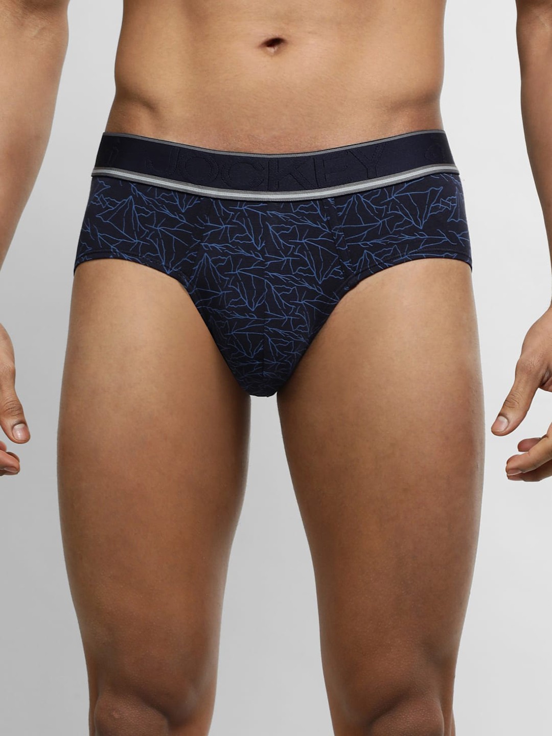 

Jockey Men Printed Anti-Microbial Natural Stay Basic Brief HG29-0105-TNVPR, Blue