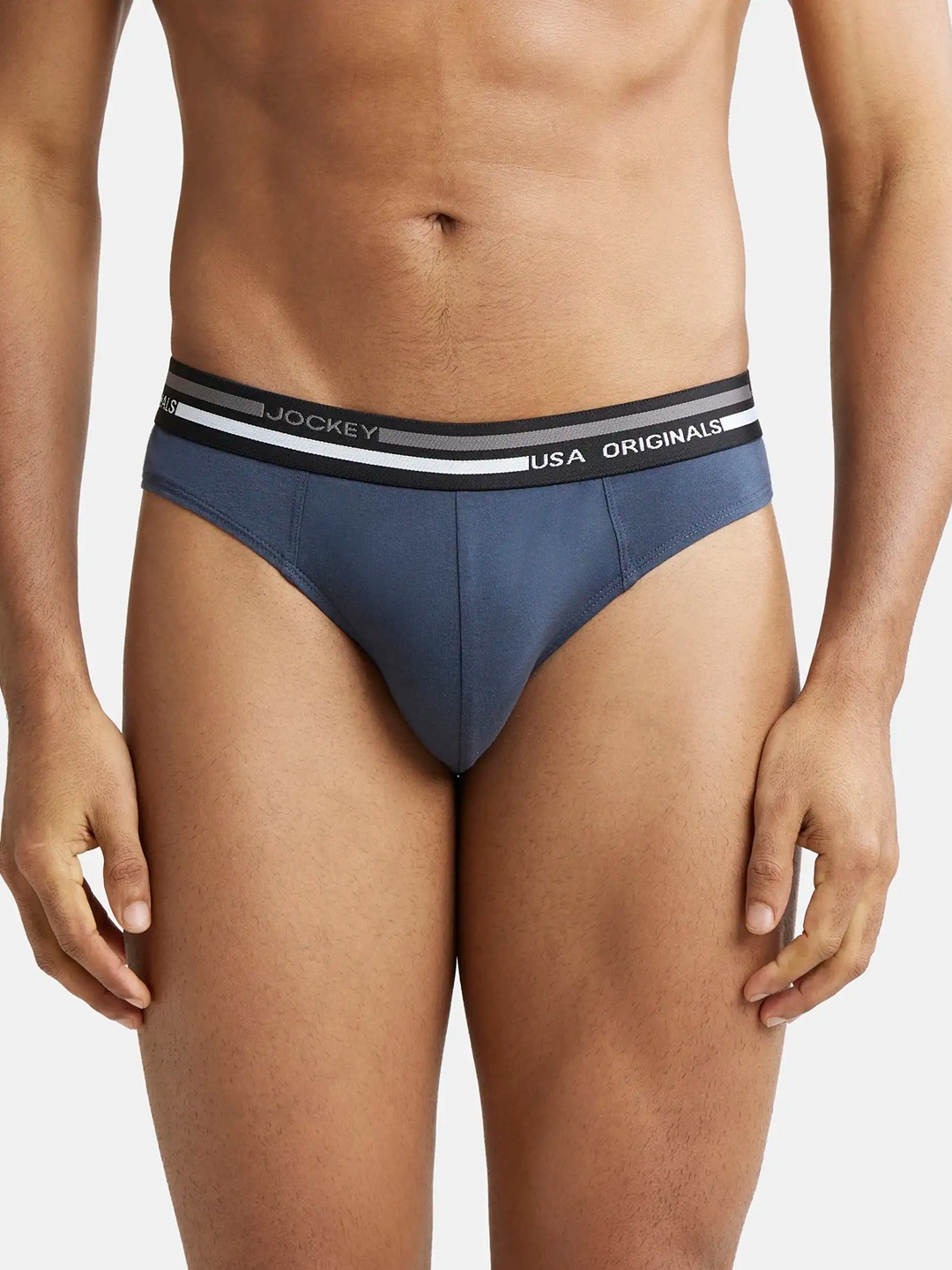 

Jockey Combed Cotton Brief with Ultrasoft Waistband-US49, Grey
