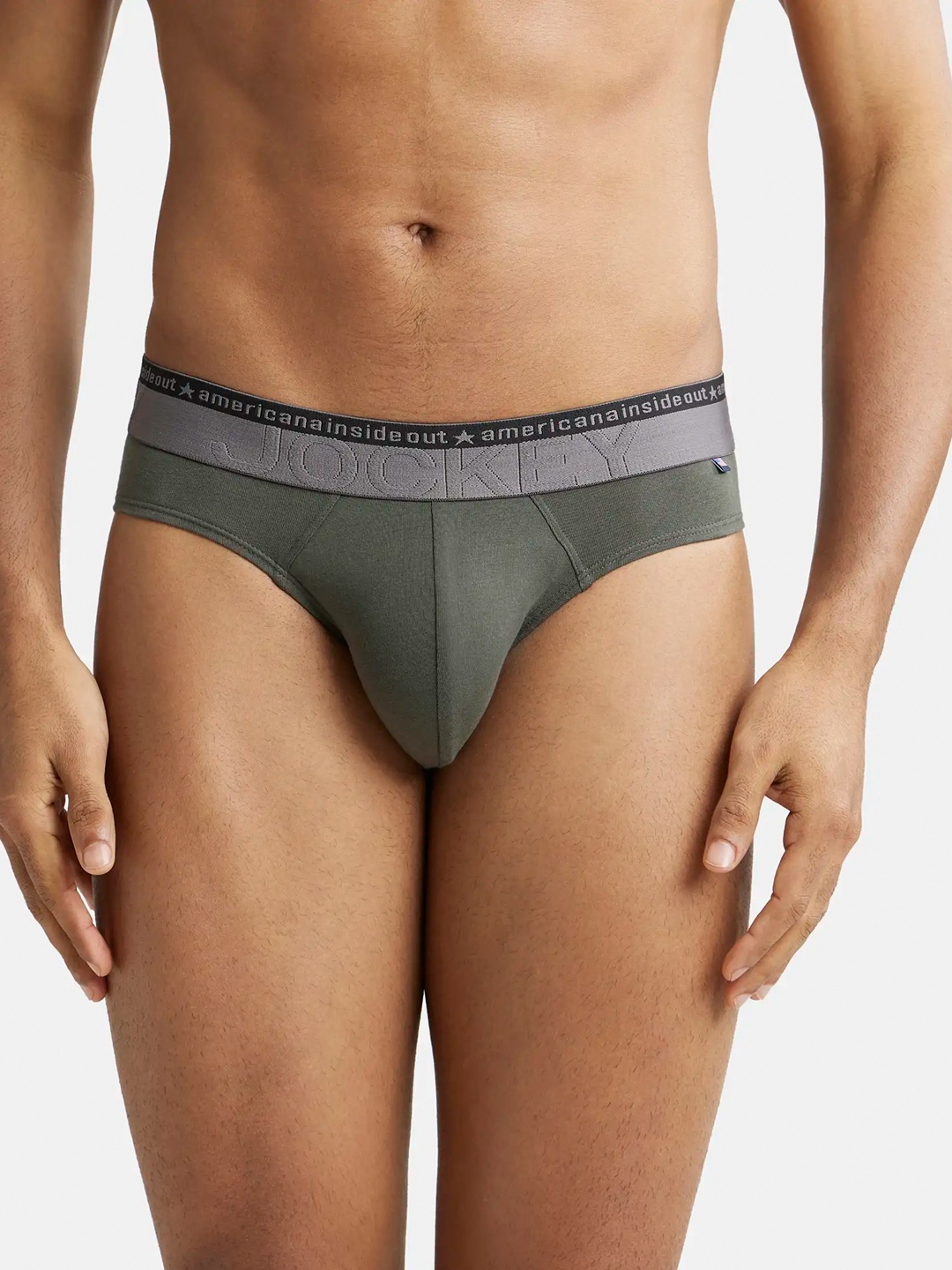 

Jockey Super Combed Cotton Stretch Solid Brief with Ultrasoft Waistband-US59, Green