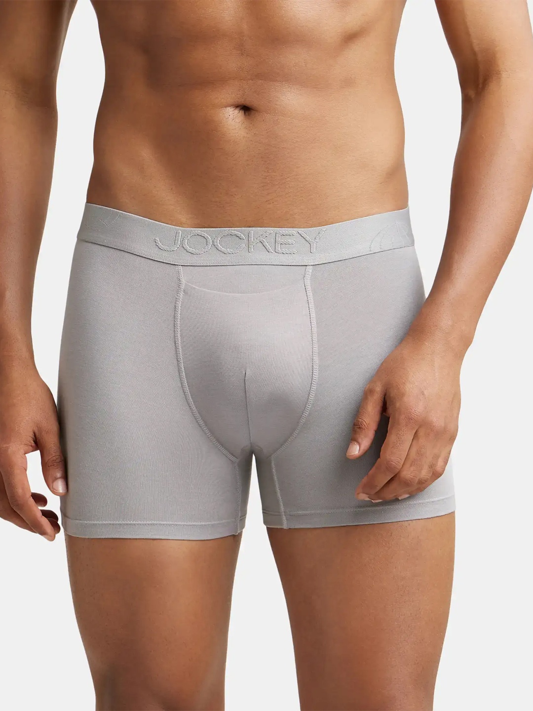 

Jockey Tencel Micro Modal Solid Boxer Brief with Internal Breathable Mesh-IC52, Grey