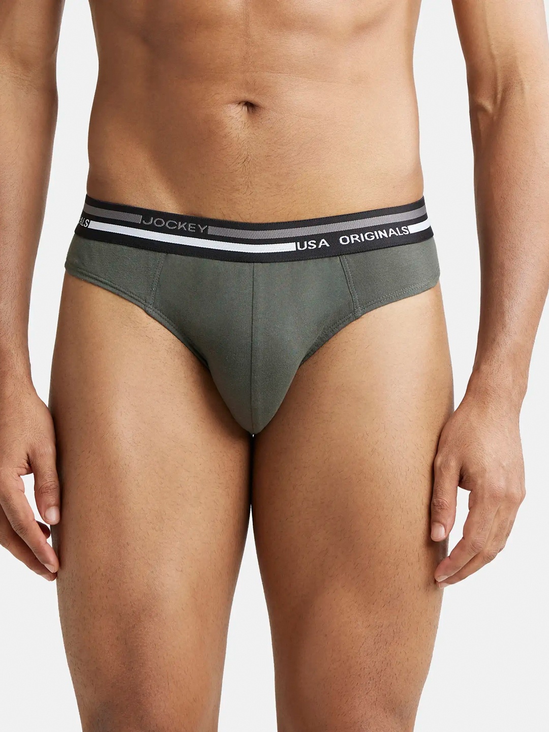 

Jockey Combed Cotton Brief with Ultrasoft Waistband-US49, Green