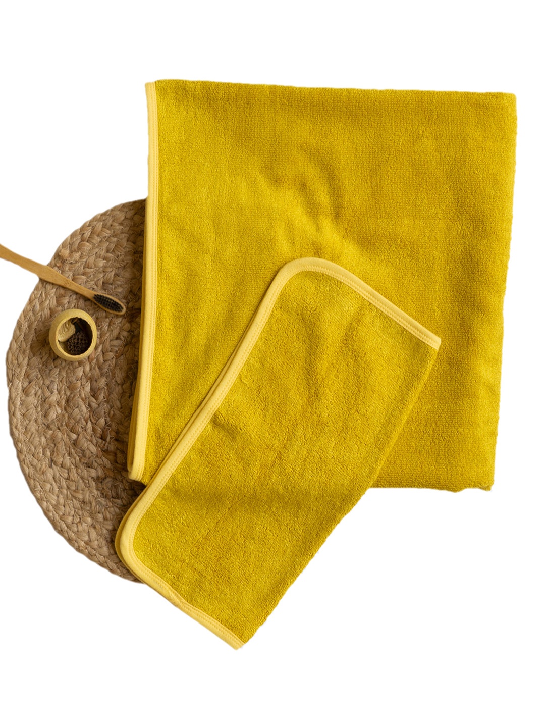 

cocoon care Mustard Yellow Bamboo Terry Face Towel