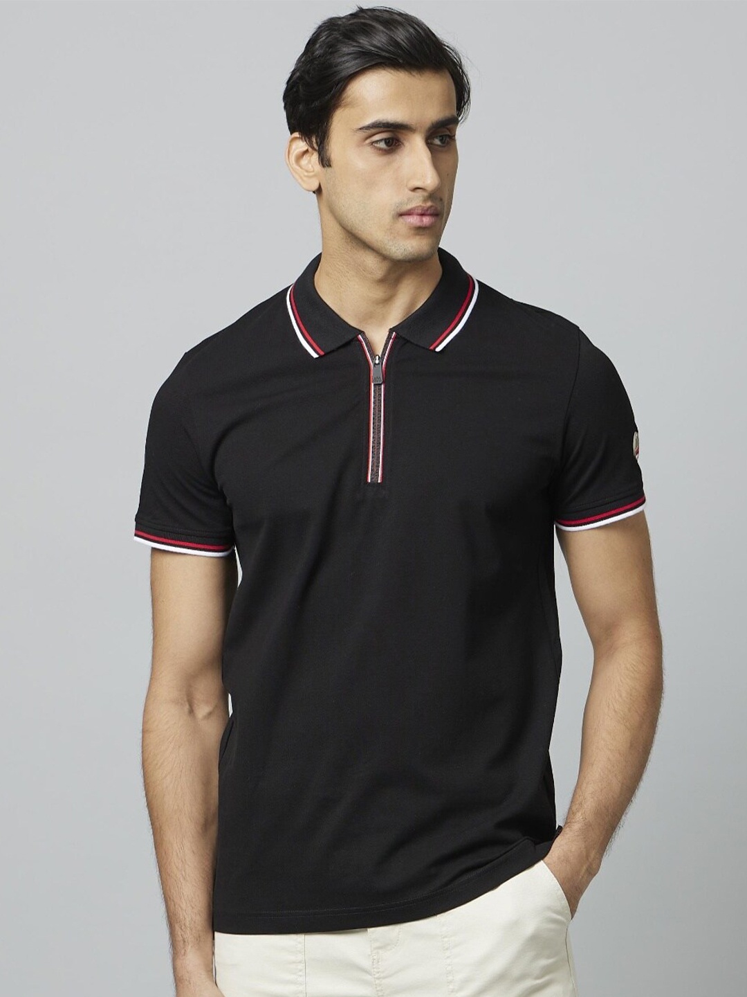 

Celio Chamonix Polo Collar Short Sleeves Breathable Cotton T-shirt, Black