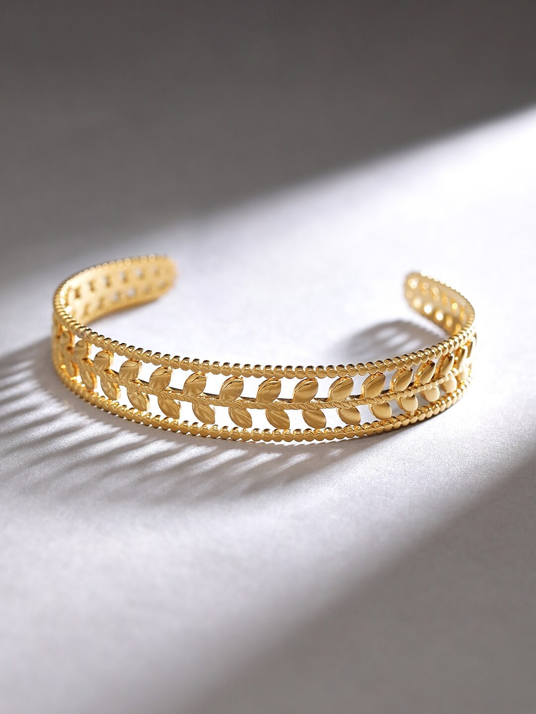 

Rubans Voguish Women Gold-Plated Cuff Bracelet