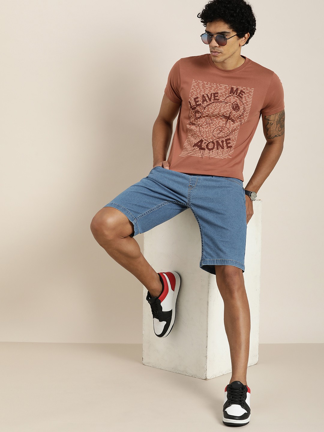 

DILLINGER Men Graphic Printed Regular Fit T-shirt, Brown