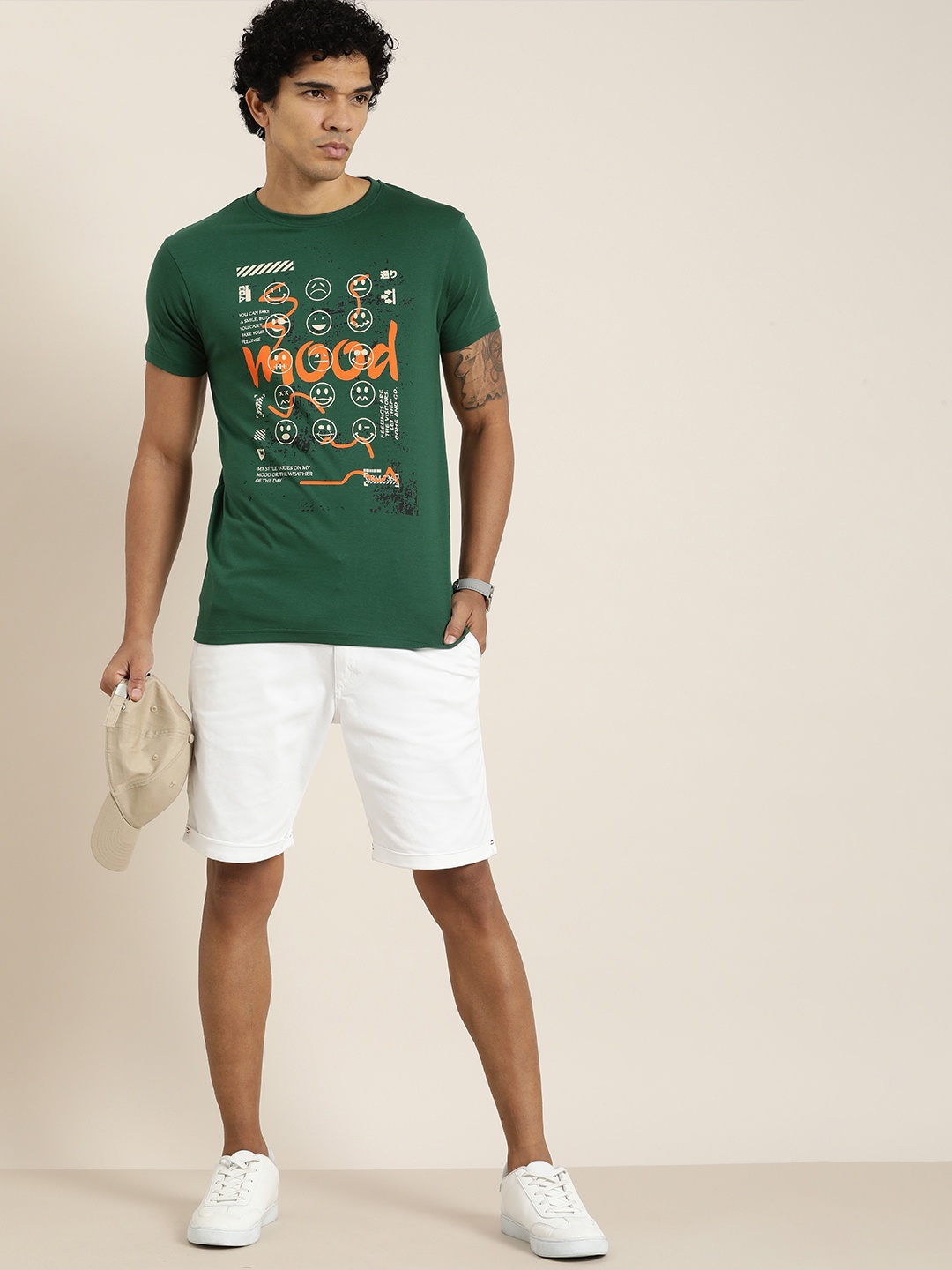 

DILLINGER Pure Cotton Printed T-shirt, Green