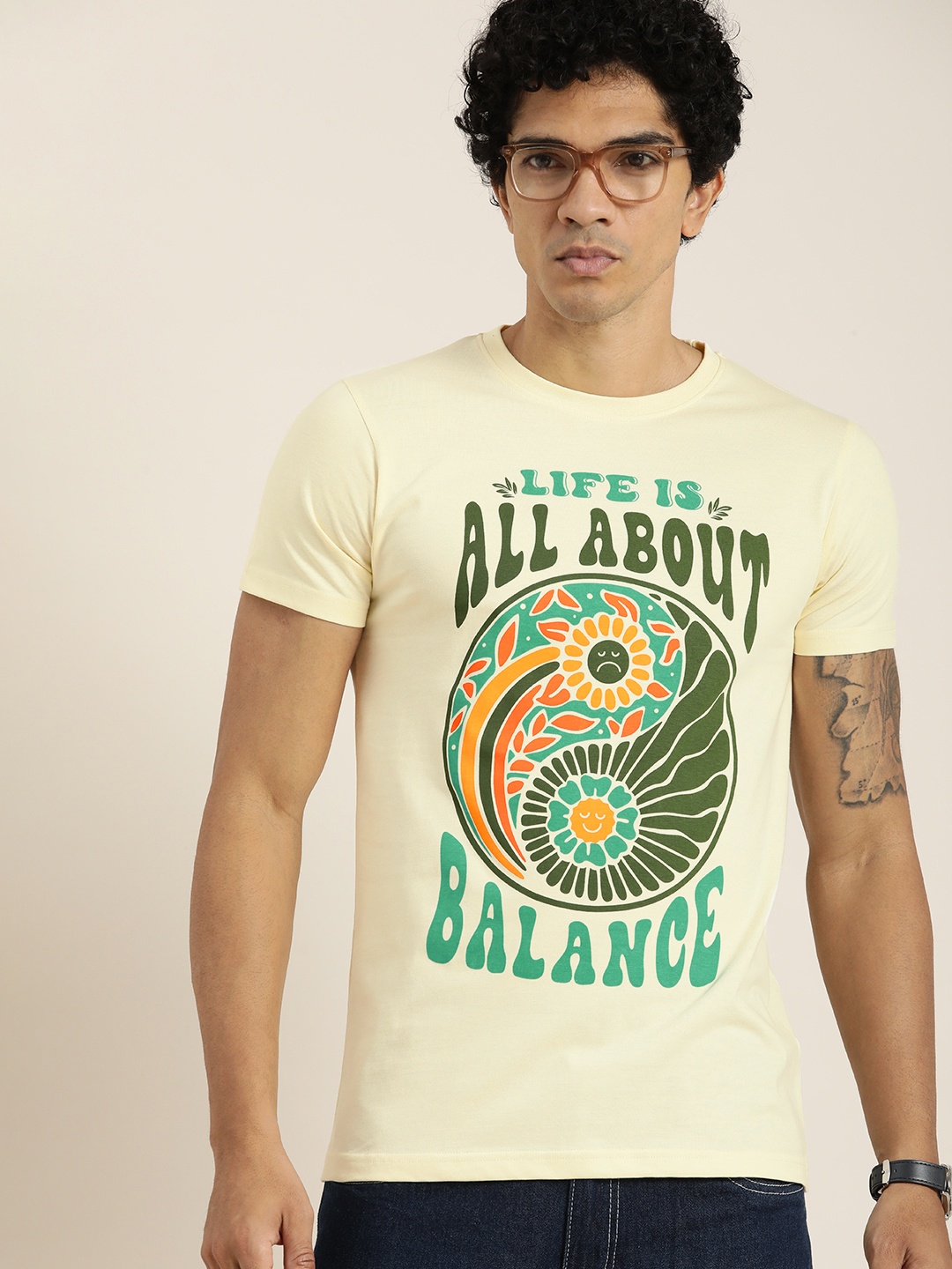 

DILLINGER Men Graphic Printed Regular Fit T-shirt, Off white