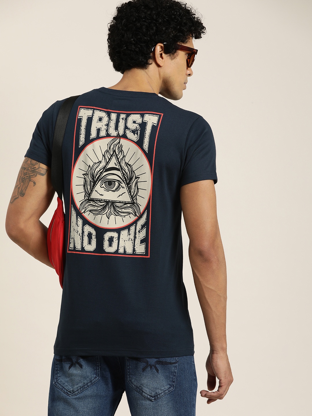 

DILLINGER Pure Cotton Printed T-shirt, Navy blue