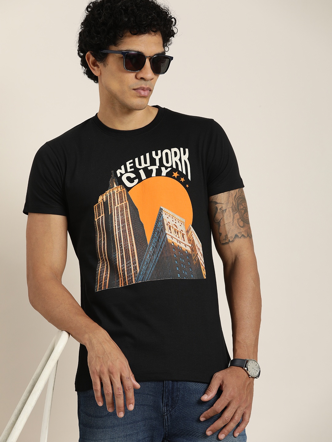 

DILLINGER Pure Cotton Printed T-shirt, Black