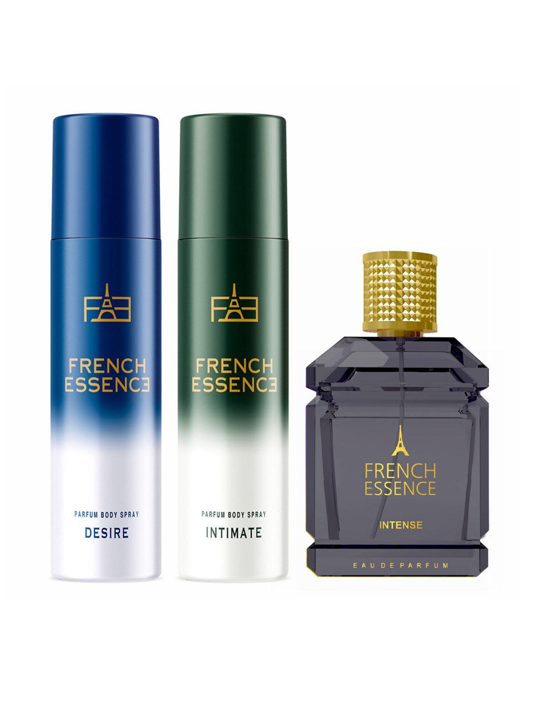 

FRENCH ESSENCE Set Of 3 No Gas Deo Intimate + Desire + Intense - 300ml, Multi