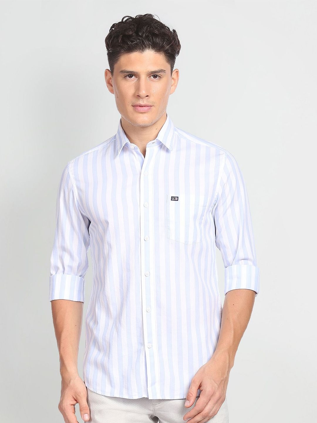 

Arrow Sport Striped Slim Fit Cotton Casual Shirt, Blue