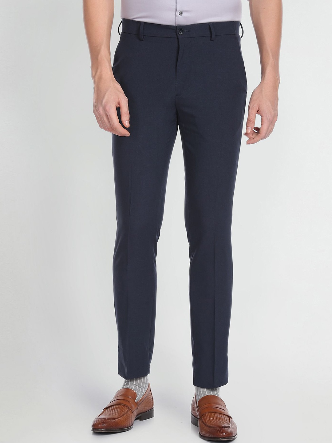 

Arrow Men Slim Fit Formal Trousers, Blue