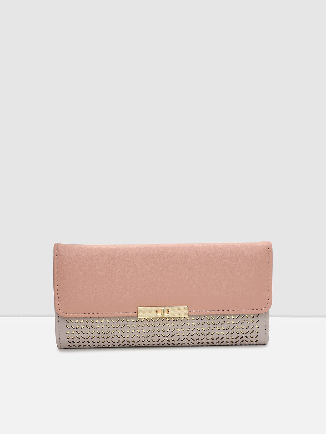 

max Women Self Design Three Fold Wallet with SD Card Holder, Pink