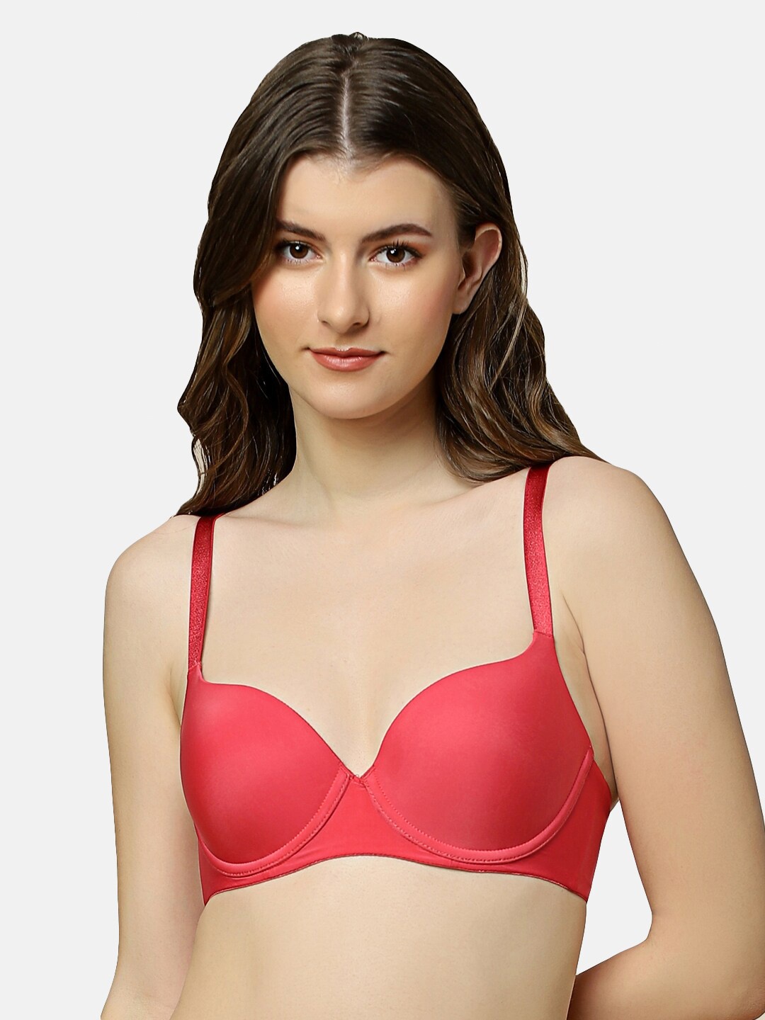 

Triumph Underwired Lightly Padded All Day Comfort 60 Invisible Light Weight T-Shirt Bra, Red