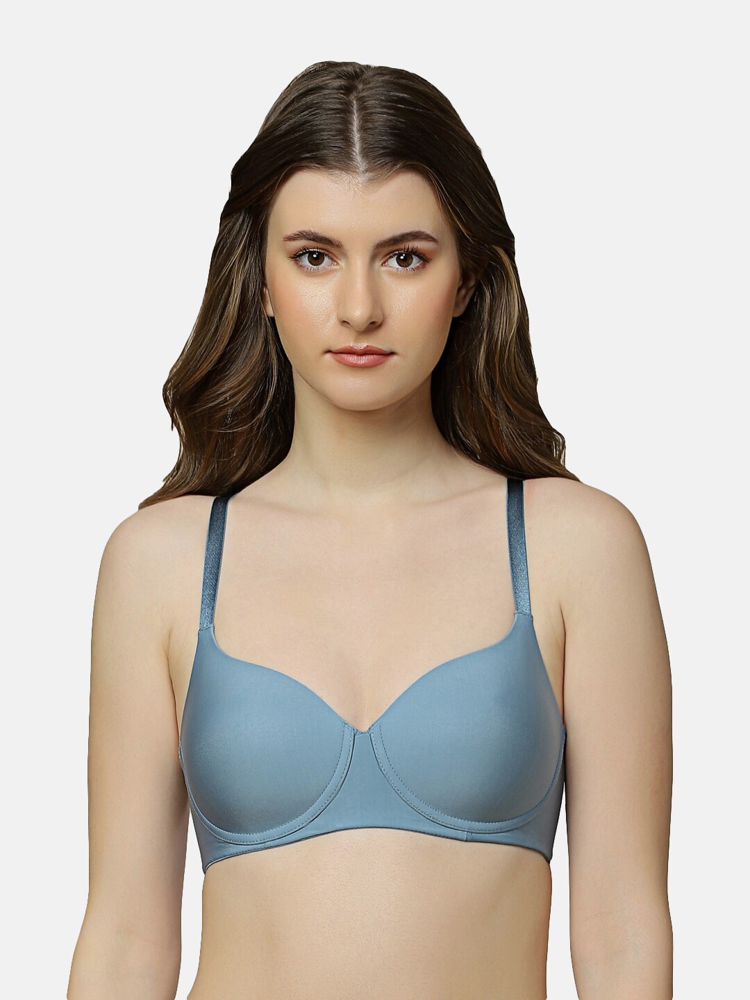 

Triumph Lightly Padded All Day Comfort 60 Invisible Light Weight Seamless T-Shirt Bra, Blue