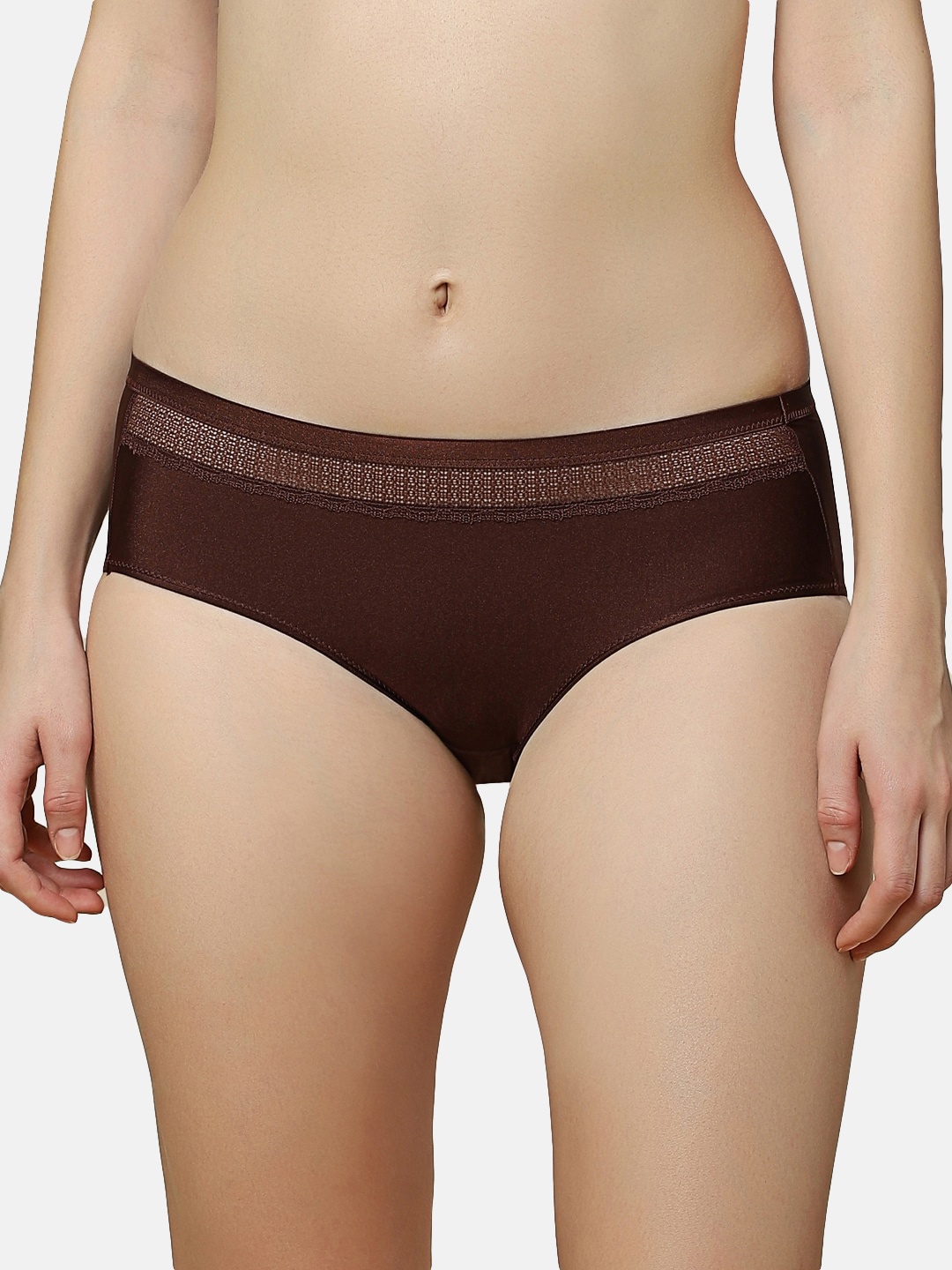 

Triumph Women Self-Designed Seamless Mid-Rise Hipster Briefs, Brown
