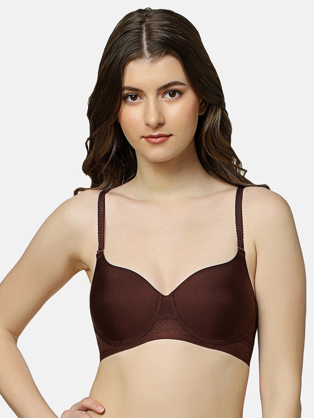 

Triumph Lightly Padded Seamless All Day Comfort Non-Wired T-shirt Bra, Burgundy