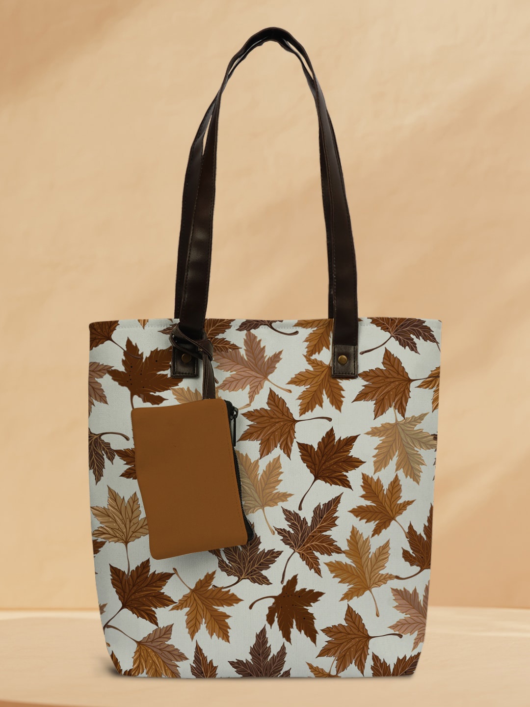 

Crazy Corner Floral Printed Oversized Shopper Tote Bag with Tasselled, White