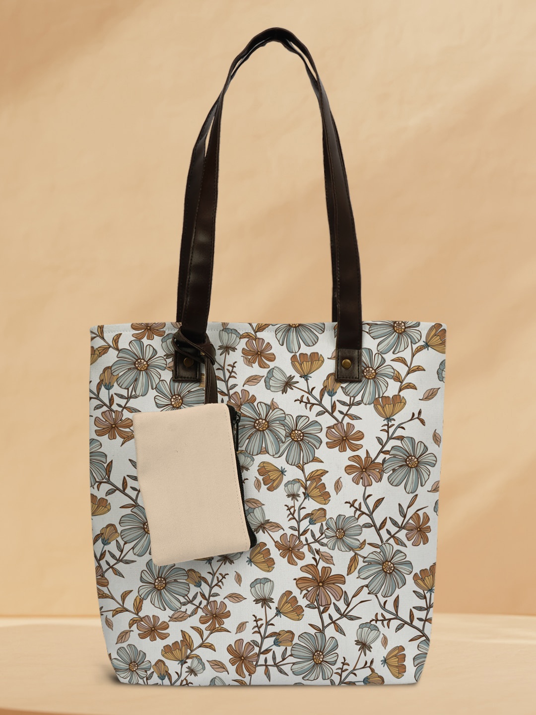 

Crazy Corner Women Floral Printed Shopper Tote Bag, Grey