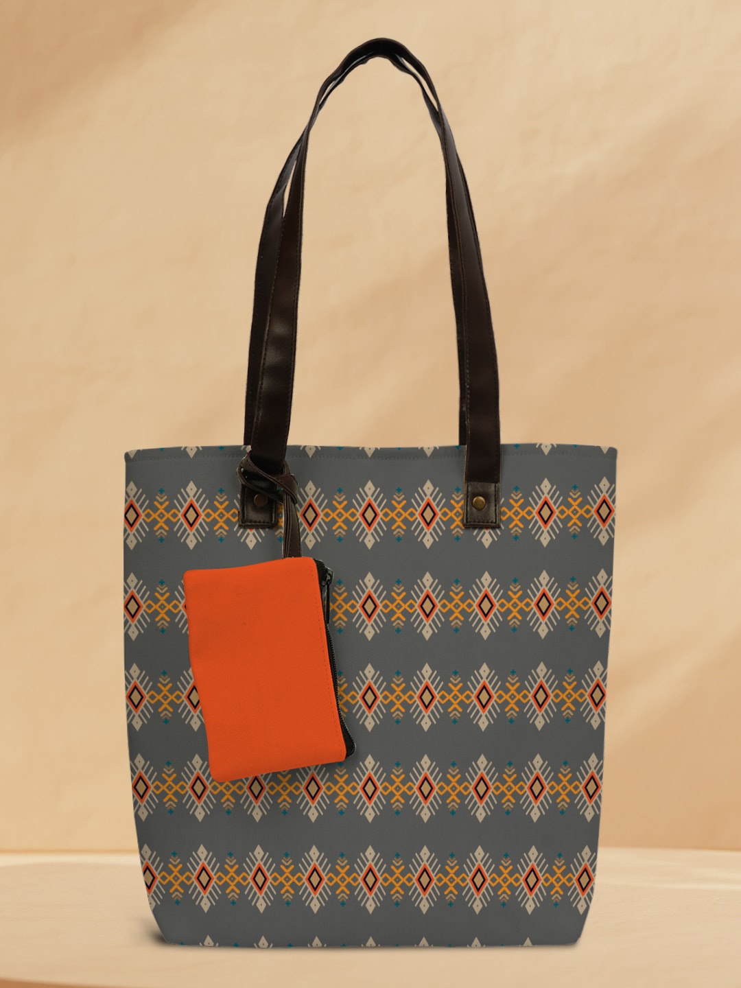 

Crazy Corner Women Printed Shopper Tote Bag, Grey
