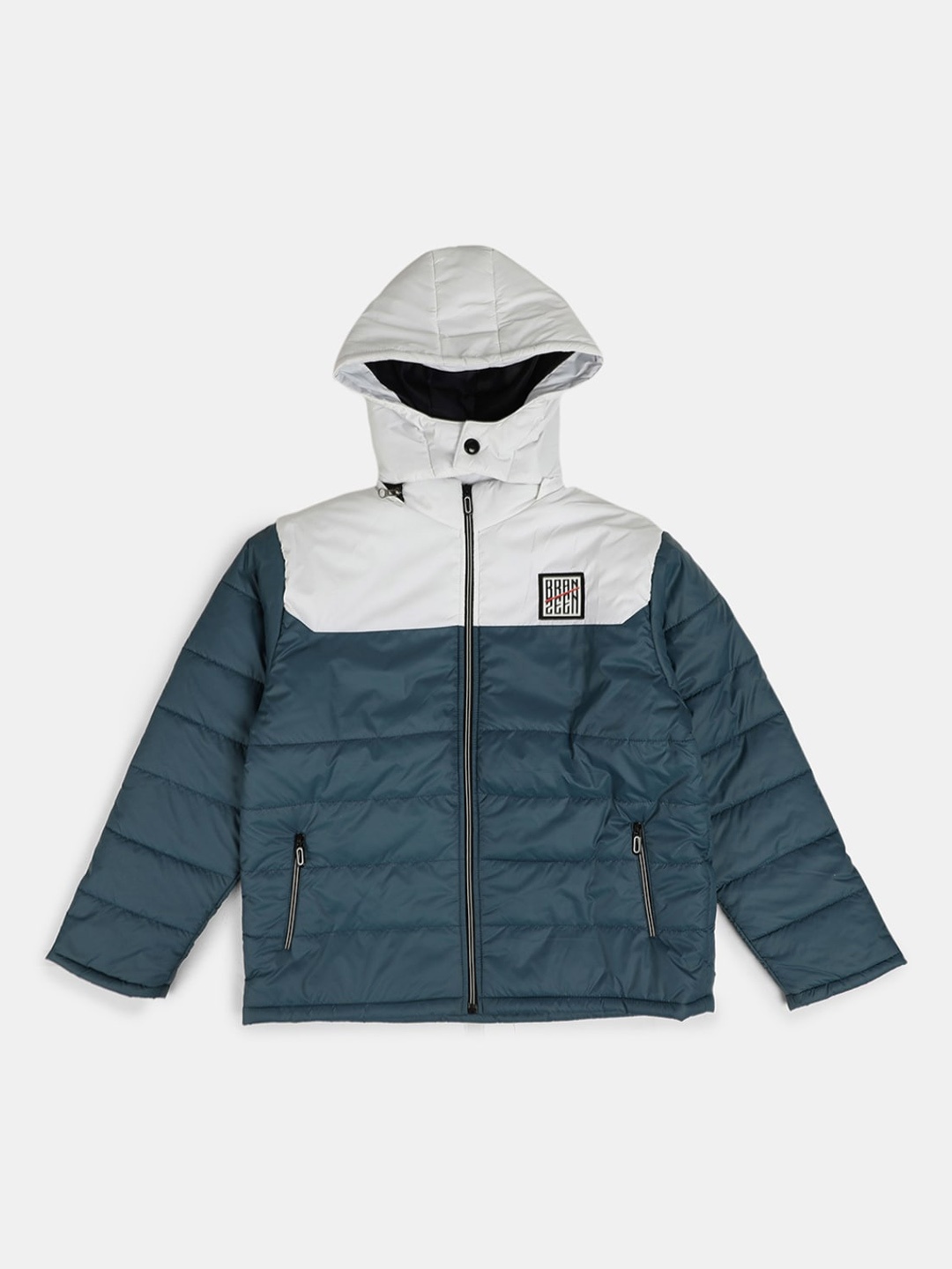 

V-Mart Boys Colourblocked Cotton Padded Jacket, Green