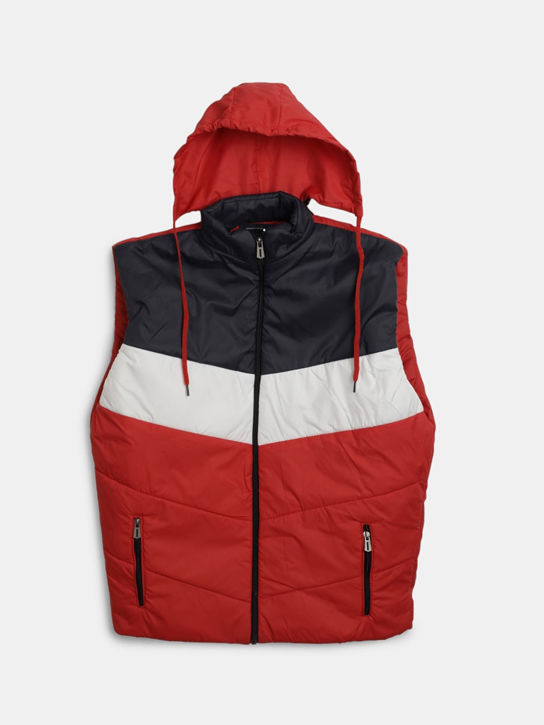 

V-Mart Boys Colourblocked Cotton Padded Jacket, Red