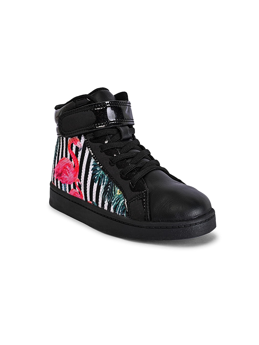 

KazarMax Women Printed Mid-Top Sneakers, Black