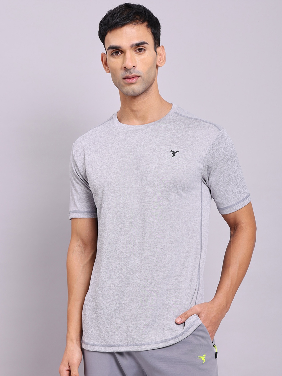 

Technosport Antimicrobial Training And Gym Sports T-shirt, Grey