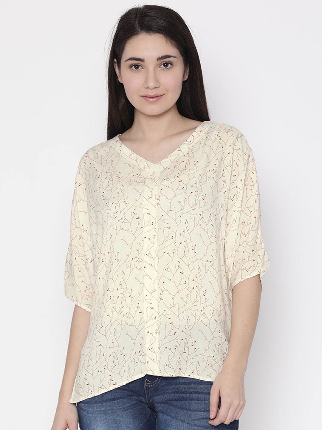 

Park Avenue Woman Off-White Printed Top