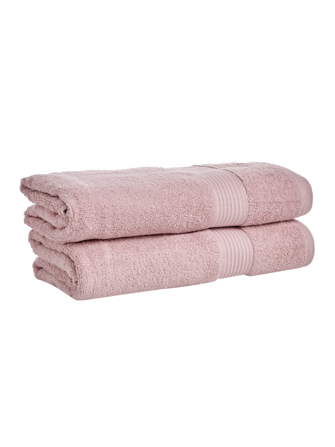 

HOUMN Horizon 2-Pcs Pink 500 GSM Terry Cotton Bath Towels