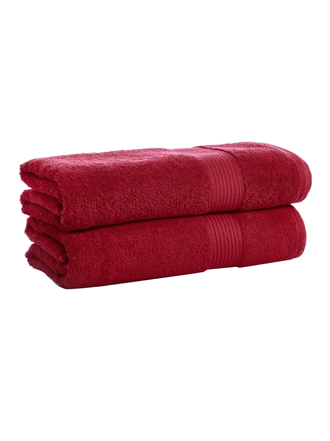 

HOUMN Horizon 2-Pcs Red 500 GSM Terry Cotton Bath Towels