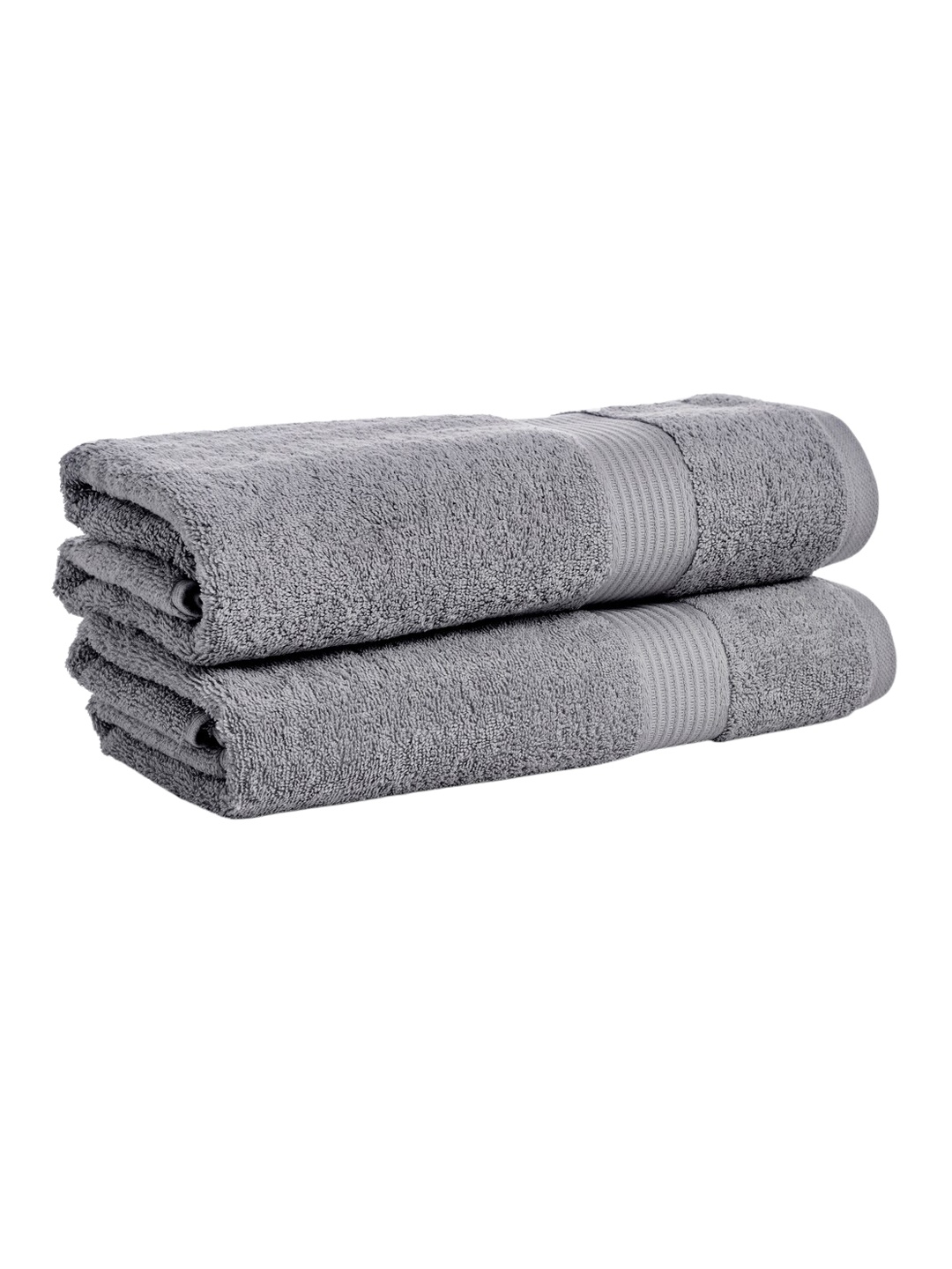 

HOUMN Horizon 2-Pcs Grey Self-Designed 500 GSM Terry Cotton Bath Towels