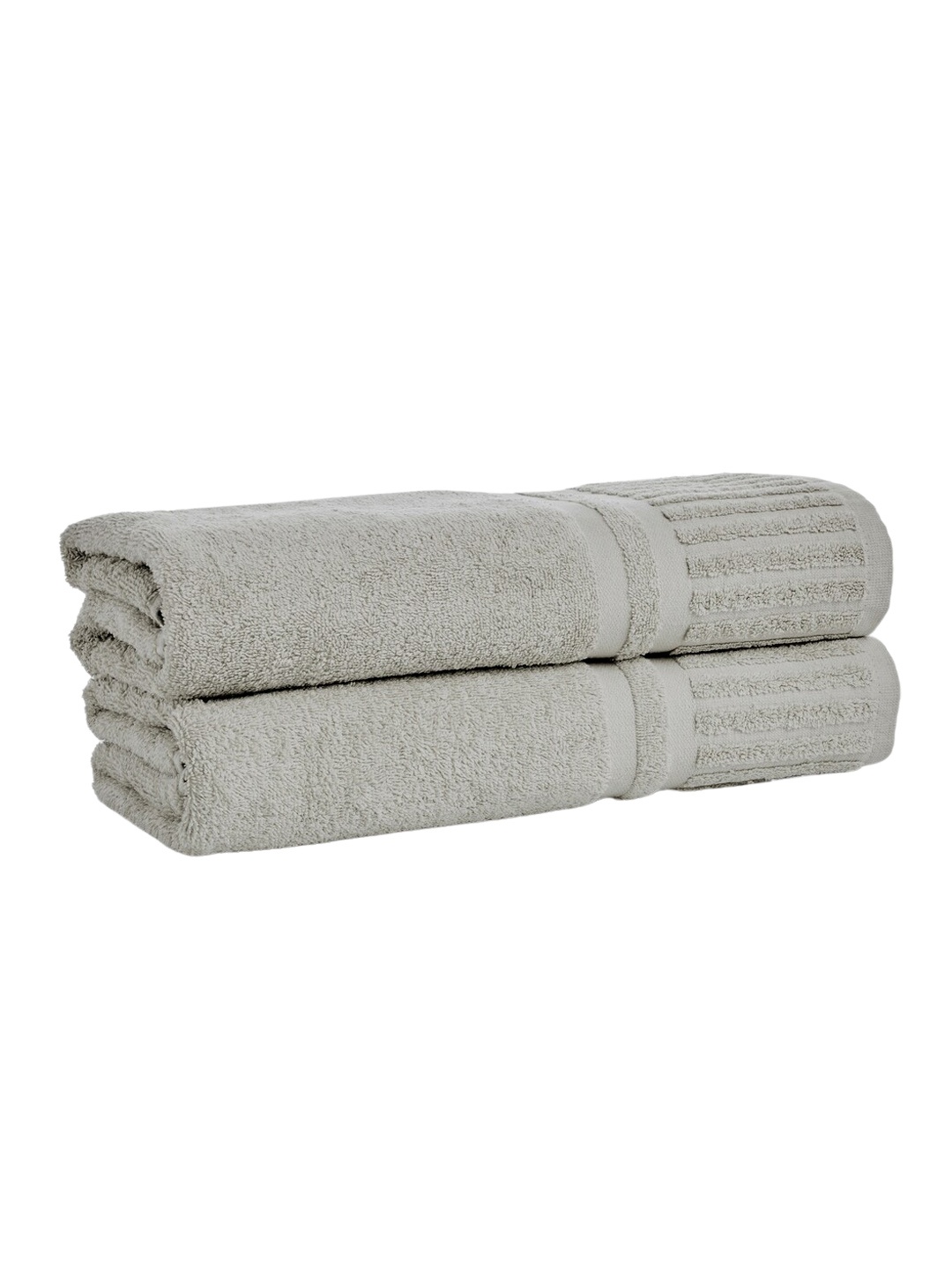 

HOUMN Scenic 2-Pcs Green Self-Designed 500 GSM Terry Cotton Bath Towels