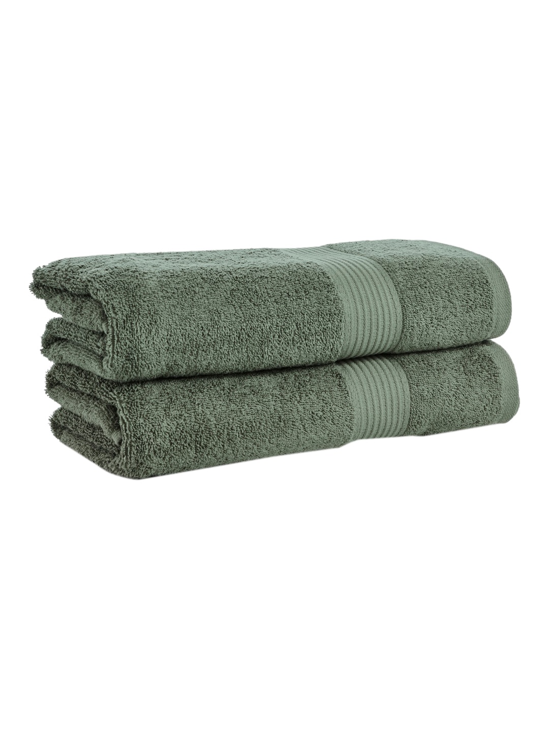 

HOUMN Horizon 2-Pcs Green 500 GSM Pure Terry Cotton Bath Towels