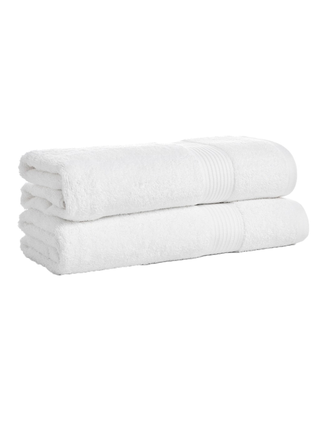 

HOUMN Horizon 2 Pieces White 500 GSM Terry Cotton Bath Towels