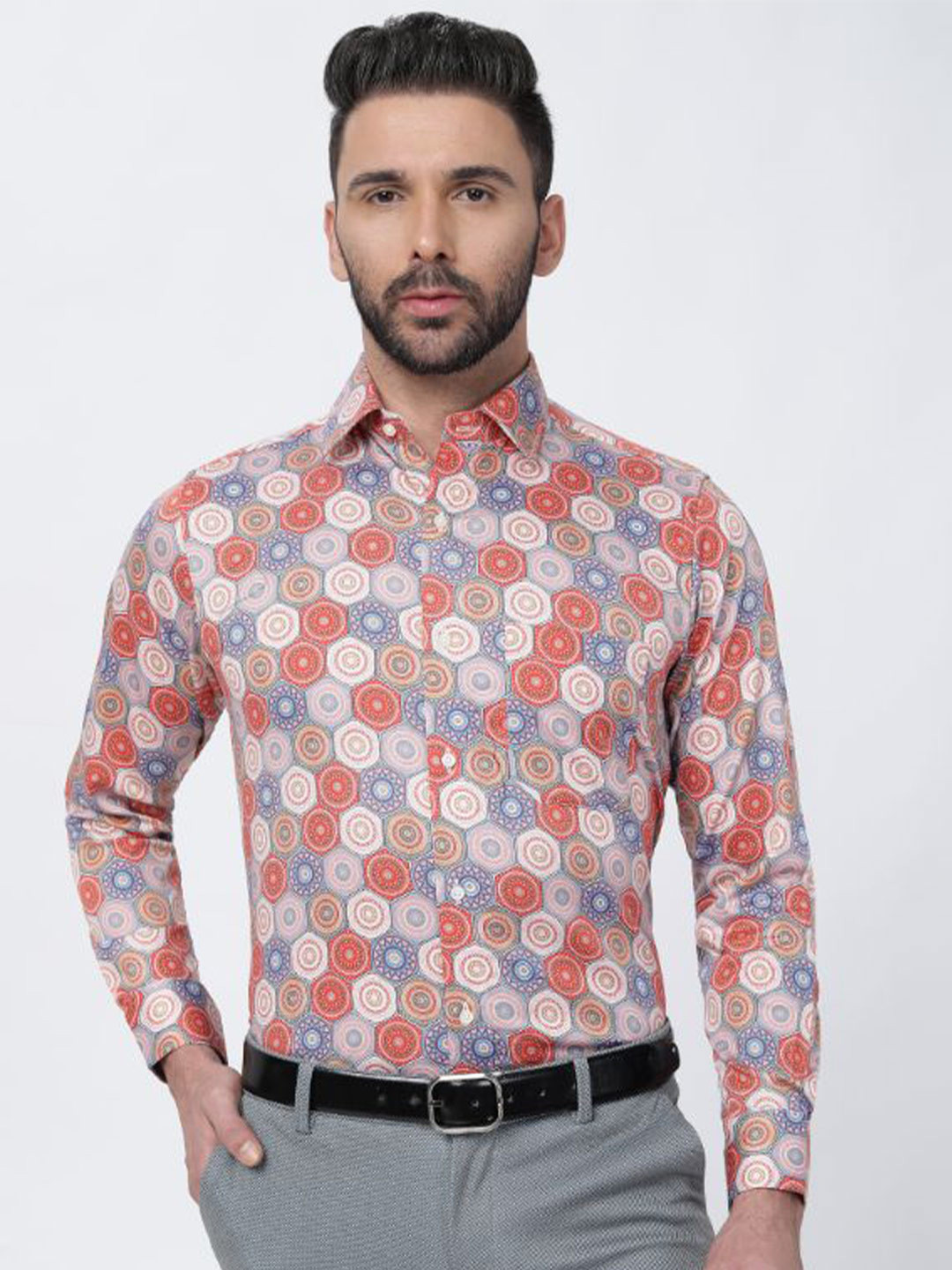 

FRENCH CROWN Men Multicoloured Standard Floral Opaque Printed Casual Shirt, Multi