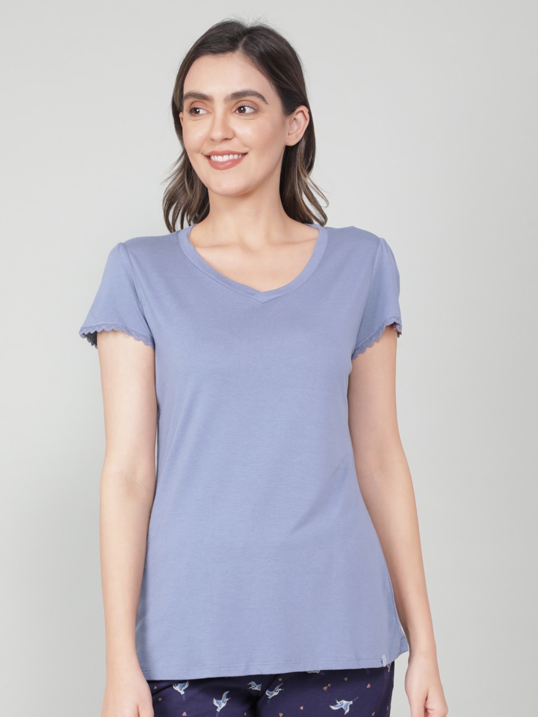 

Jockey V-Neck Cotton Relaxed Fit T-shirt, Blue