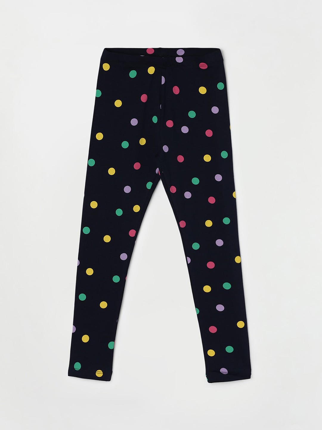 

Fame Forever by Lifestyle Girls Printed Cotton Lyra Ankle Length Leggings, Navy blue
