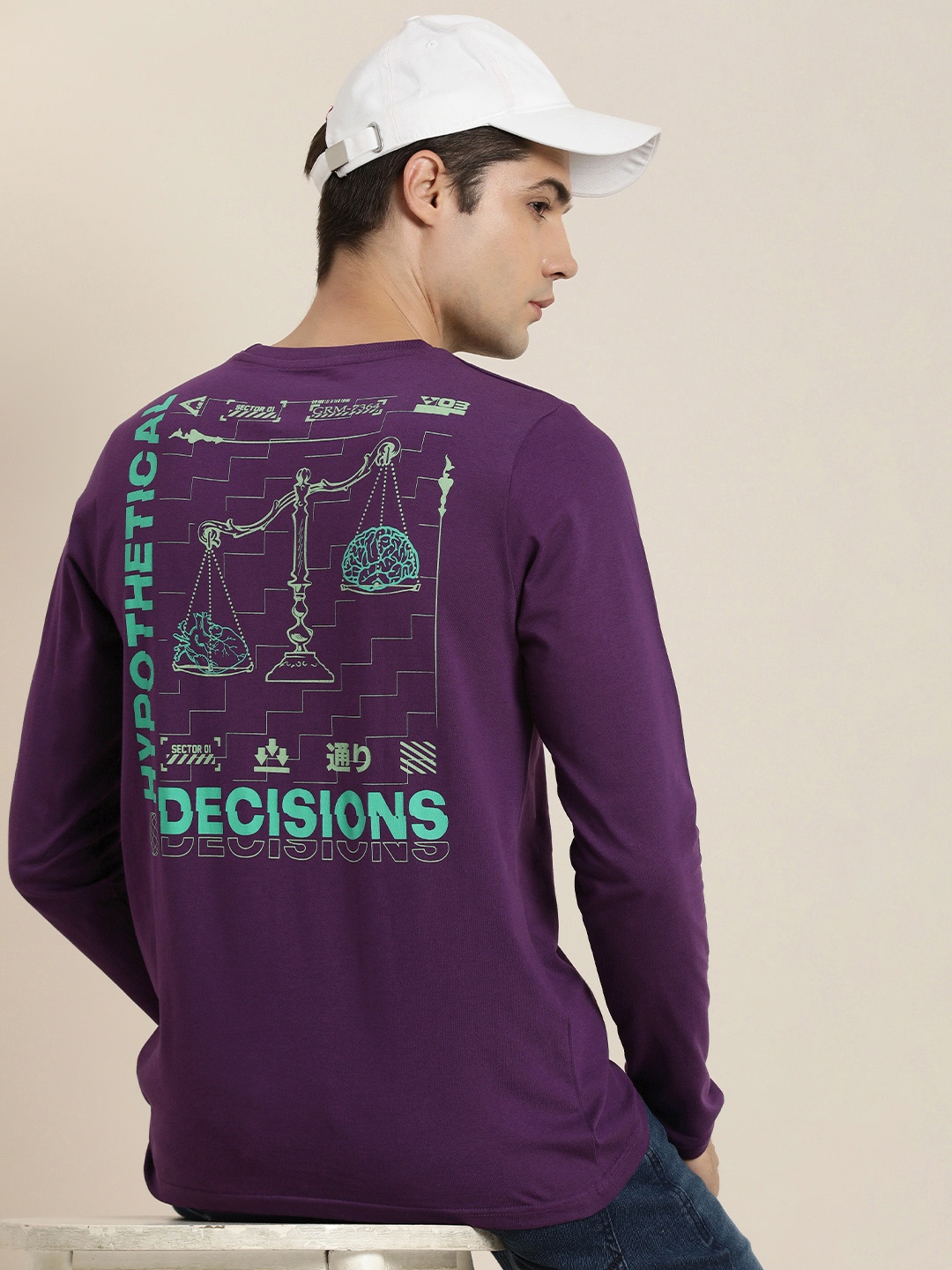 

Difference of Opinion Pure Cotton Printed T-shirt, Purple