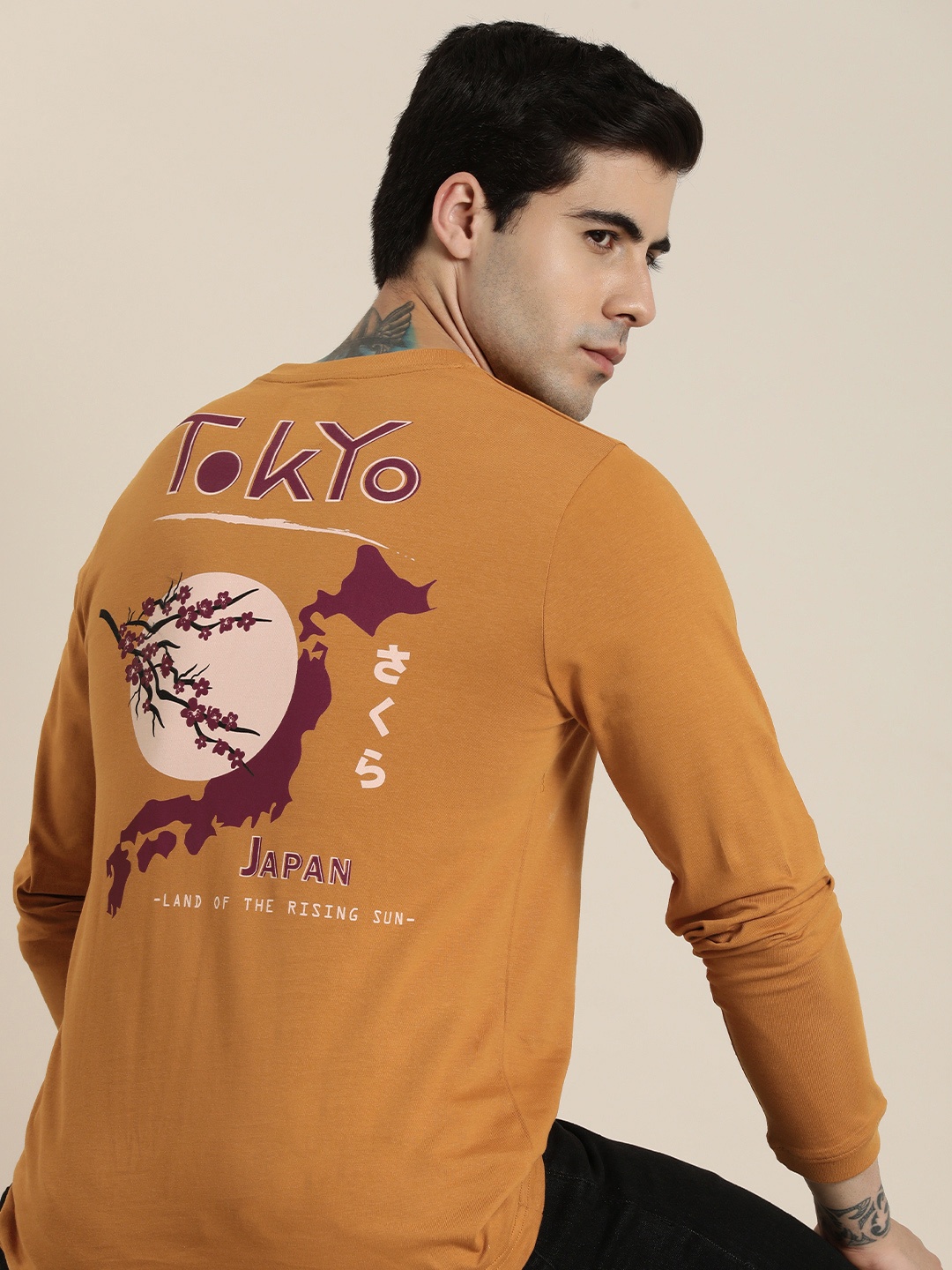 

Difference of Opinion Pure Cotton Printed T-shirt, Mustard
