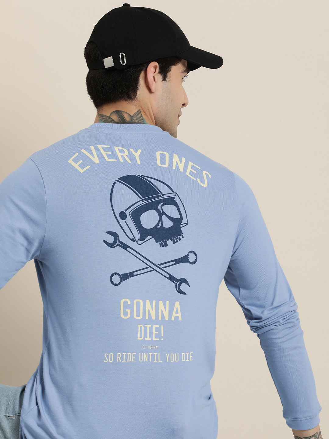 

Difference of Opinion Pure Cotton Printed T-shirt, Blue